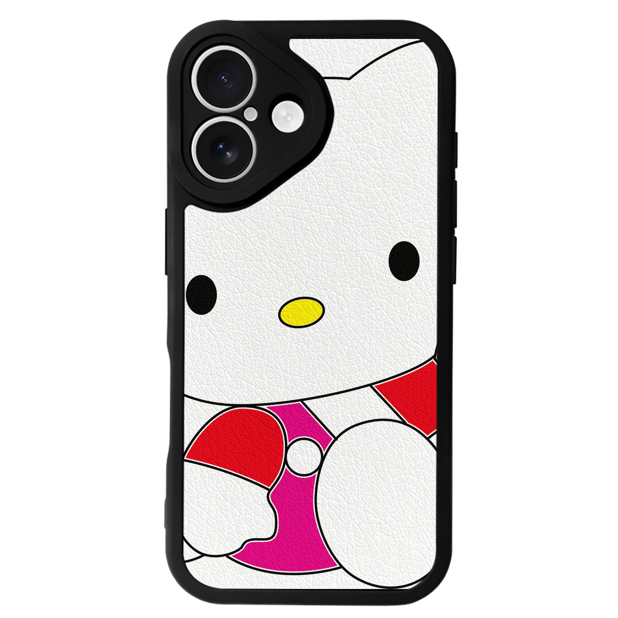 （画像用） Hello Kitty ハローキティ 【iPhone 16シリーズ対応】シリコンスマホケース（レザー調） 材質：シリコン